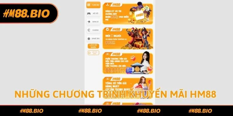 Những chương trình khuyến mãi HM88 được yêu thích